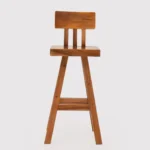 Elara Solid Wood Bar Stool in Walnut Finish - Image 5