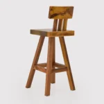 Elara Solid Wood Bar Stool in Walnut Finish - Image 6