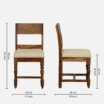 Ayra doors Tile Solid Sheesham Wood 6 Seater Dining Table Set with Cushioned Bench & Chairs | Premium Handcrafted Wooden Dining Furniture - Image 4