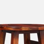 Haven Solid Sheesham Wood Bar Stool for Modern Interiors - Image 2