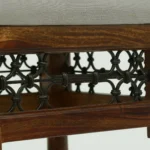 Briston Wooden Bar Stool with Backrest in Honey Finish - Image 2
