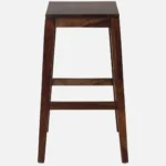Tavian Premium Wooden Bar Stool with Ergonomic Back Support - Image 7
