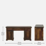 Stayan Sheesham Wood Writing Table in Scratch Resistant Provincial Teak Finish - Image 3
