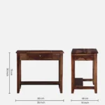 Sheesham Wood Writing Table In Scratch Resistant Provincial Teak Finish - Image 3