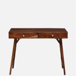 Sheesham Wood Writing Table In Scratch Resistant Provincial Teak Finish - Image 4