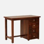 Sheesham Wood Writing Table In Scratch Resistant Provincial Teak Finish - Image 5