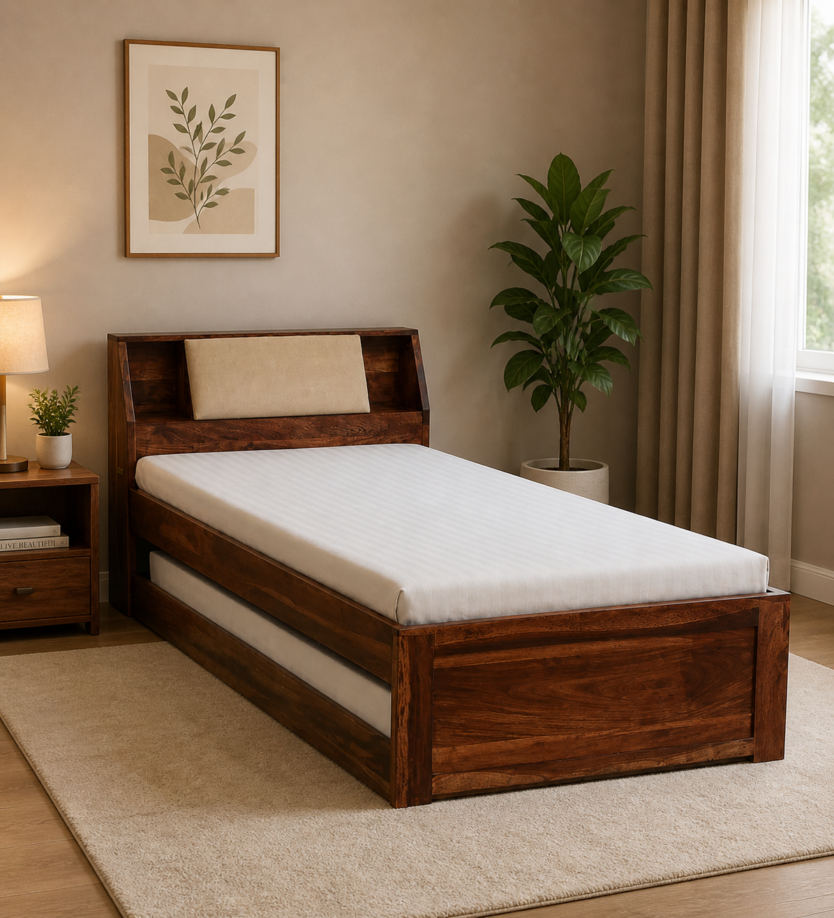 Rlvani-Sheesham-Wood-Single-Bed-with-Smooth-Edges-in-Honey-Oak-Finish-for-Modern-Homes-classic-wood-2.webp Rlvani Sheesham Wood Single Bed with Smooth Edges in Honey Oak Finish for Modern Homes - Image 1