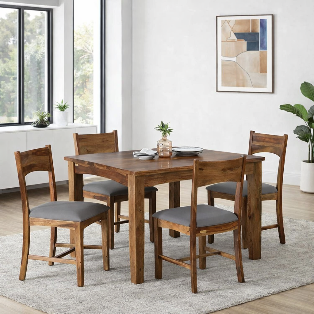 Sorevyn-Sheesham-Wood-Dining-Set-in-Natural-Flow-Texture-classic-wood-11.webp Sorevyn Sheesham Wood Dining Set in Natural Flow Texture - Image 1