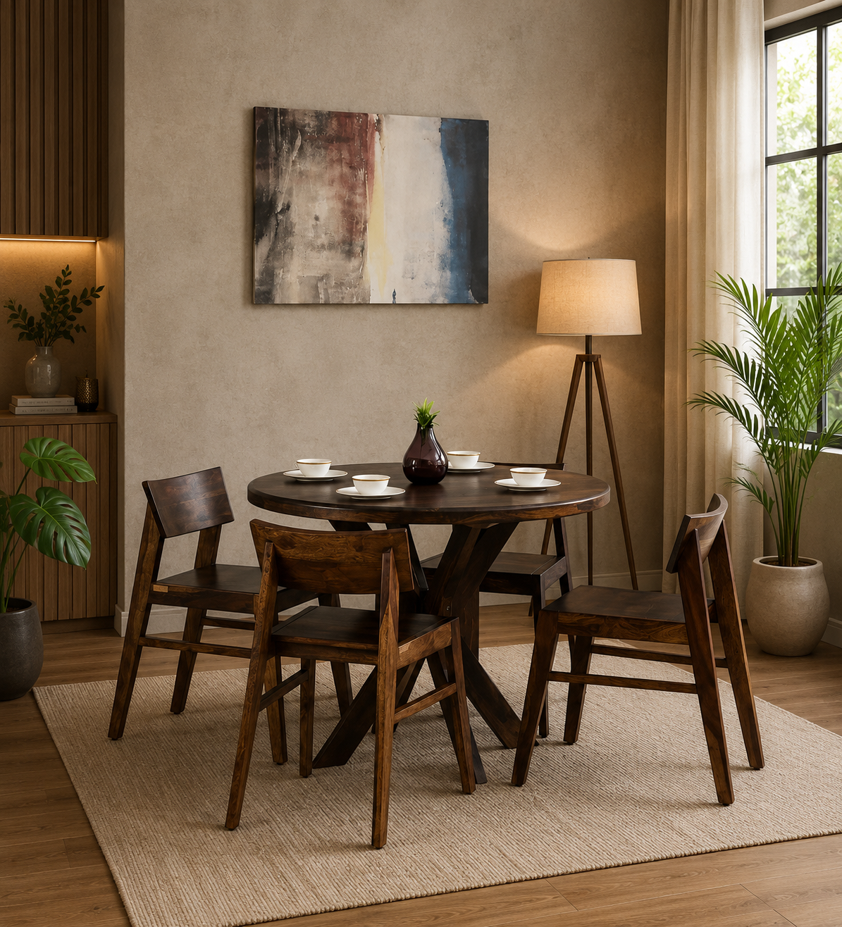 Dumvora-Dining-Table-in-Natural-Essence-Finish-classic-wood-1.webp Dumvora Dining Table in Natural Essence Finish - Image 1
