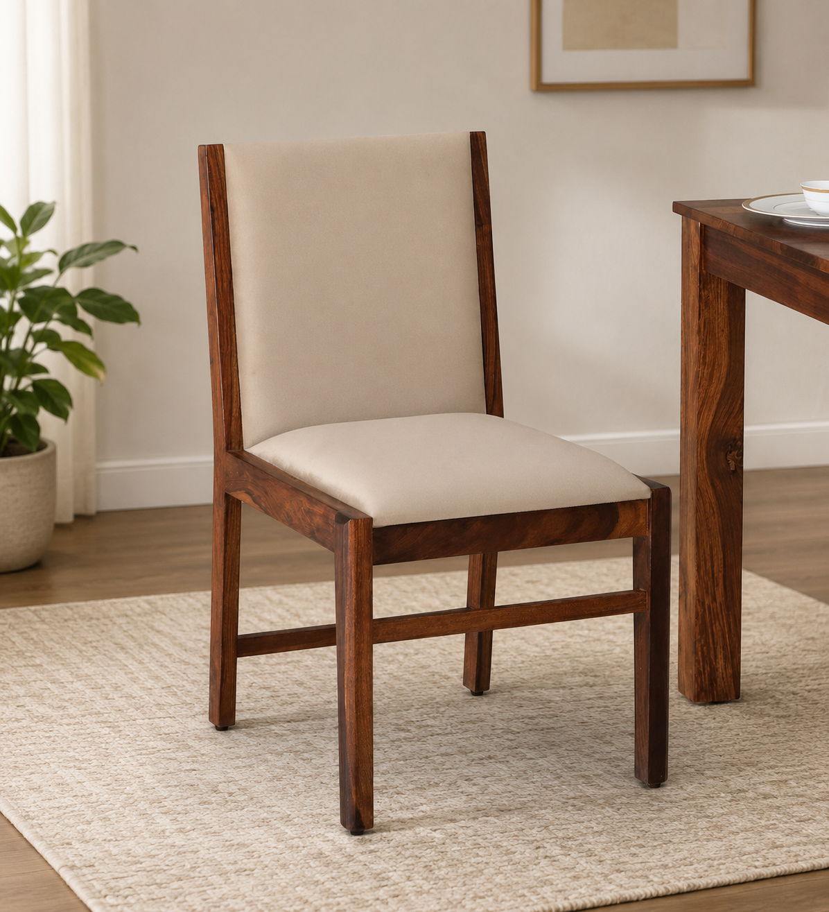 Classicwood-1-25.png Nain Sheesham Wood Dining Chairs In Honey Oak Finish (SET OF 2) - Image 1