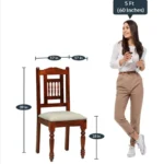 Meron Sheesham Wood Lounge Chair in Honey Oak Finish (set of 2) - Image 4