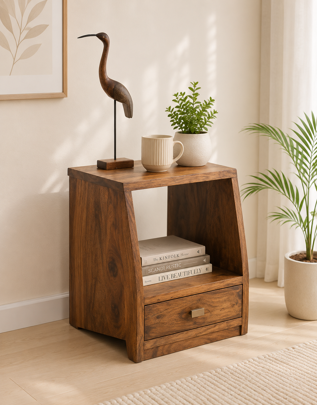 Vyoto-Natural-Wood-Bedside-Table-with-Drawer-classic-wood-7.webp Vyoto Natural Wood Bedside Table with Drawer - Image 1
