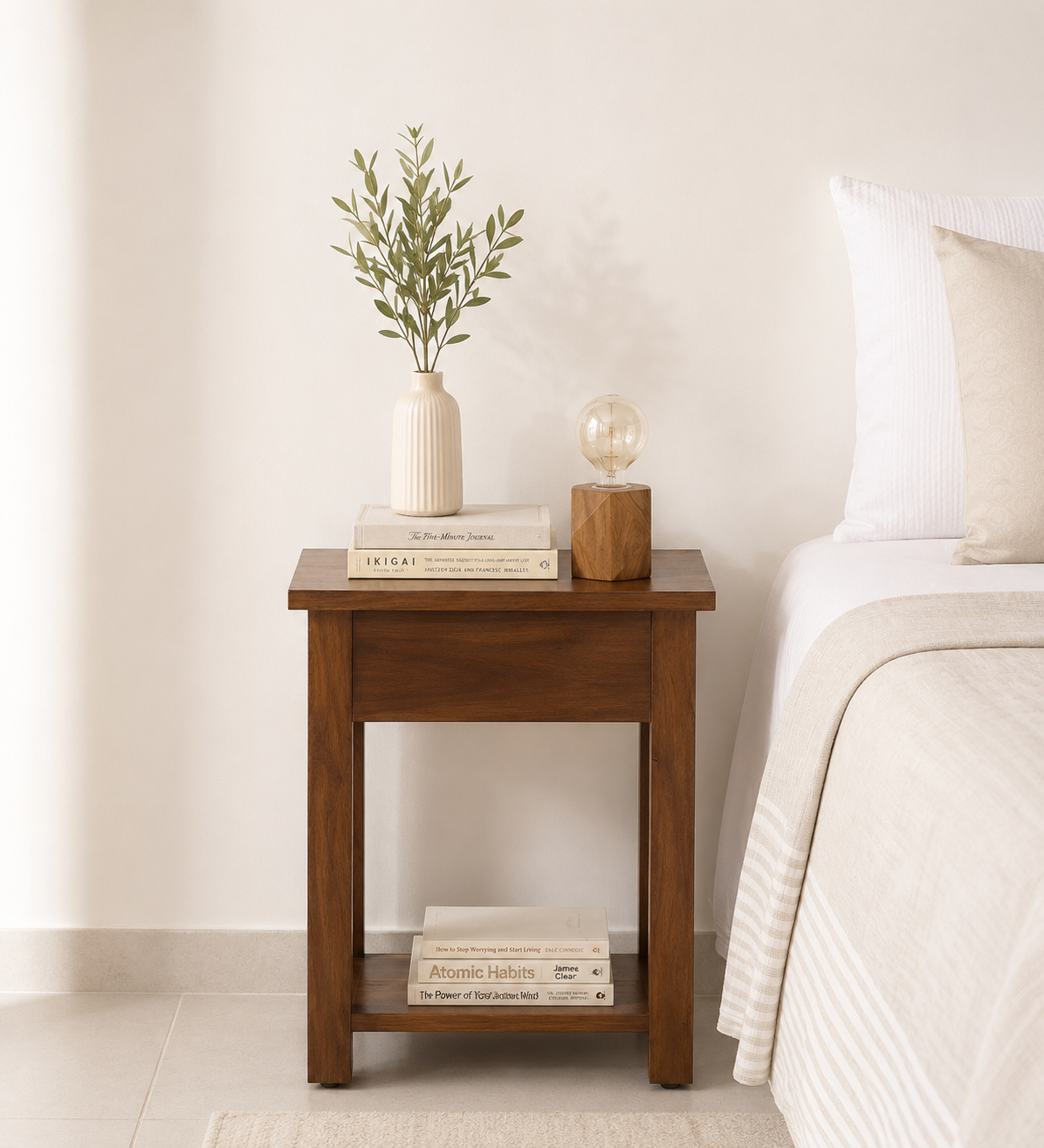 Rustic-Nature-Inspired-Nightstand-with-Drawer-Storage-classic-wood-1.png Rustic Nature Inspired Nightstand with Drawer Storage - Image 1