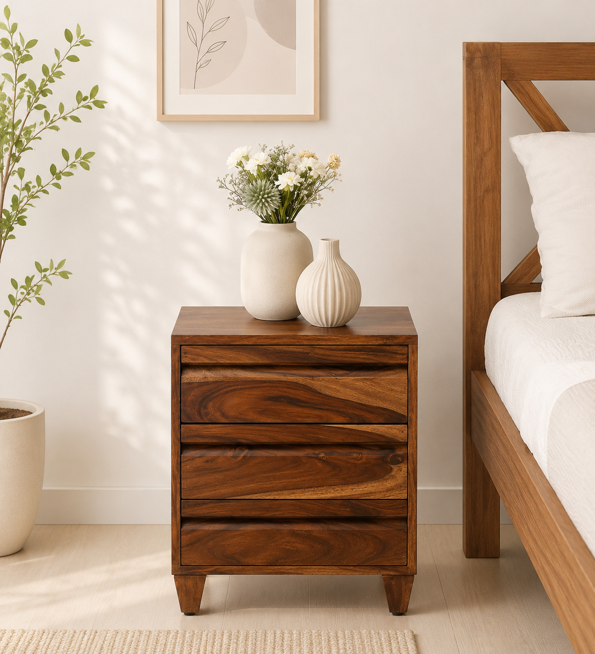 Mspen-Natural-Finish-Bedside-Cabinet-with-Drawer-classic-wood-1.png Mspen Natural Finish Bedside Cabinet with Drawer - Image 1