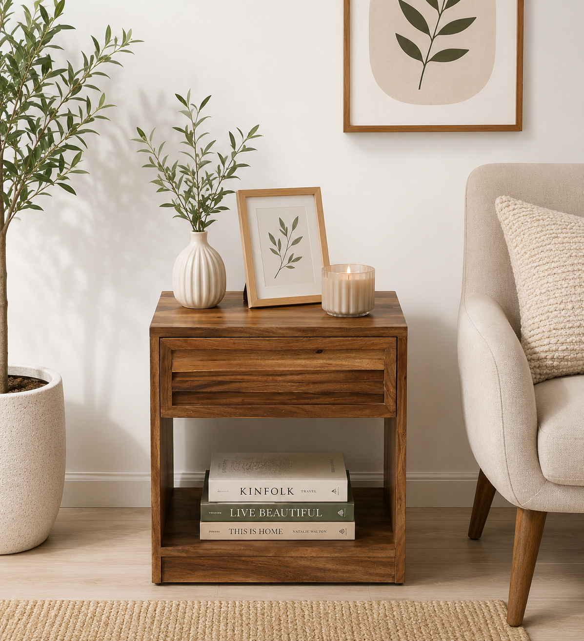 classic-wood-1-3.webp Nilsson Solid Sheesham Wood Nightstand in Natural Teak Finish - Image 1