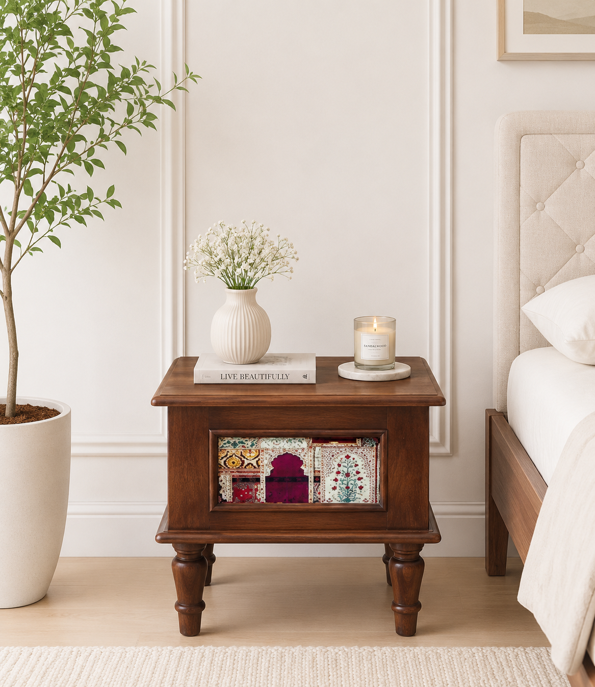 Kustin-Wooden-Bedside-Table-with-Drawer-Open-Shelf-classic-wood-1.webp Kustin Wooden Bedside Table with Drawer & Open Shelf - Image 1