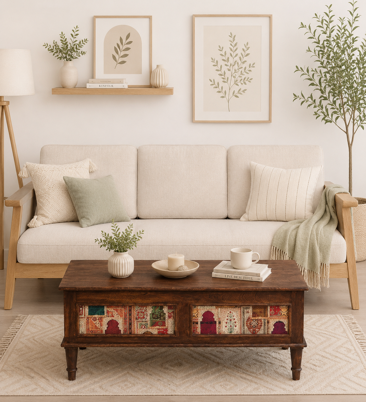 Neem-Wood-Handcrafted-Coffee-Table-in-Distressed-Grey-Finish-classic-wood-6.webp Neem Wood Handcrafted Coffee Table in Distressed Grey Finish - Image 1