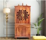 MARWAR ART Sheesham Wood Pooja Mandir with Cabinet (81x38x165cm) - Image 2