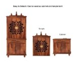 MARWAR ART Sheesham Wood Pooja Mandir with Cabinet (81x38x165cm) - Image 6