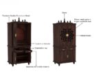 MARWAR ART Sheesham Wood Pooja Mandir with Cabinet (81x38x165cm) - Image 14