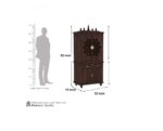 MARWAR ART Sheesham Wood Pooja Mandir with Cabinet (81x38x165cm) - Image 15