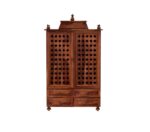 MARWAR ART Sheesham Wood Pooja Mandir with Cabinet (81x38x144cm) - Image 3