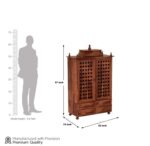 MARWAR ART Sheesham Wood Pooja Mandir with Cabinet (81x38x144cm) - Image 5