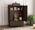 MARWAR ART Sheesham Wood Pooja Mandir with Cabinet (81x38x144cm) - Image 7