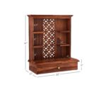 MARWAR ART Sheesham Wood Pooja Mandir with Cabinet (50x38x71cm) - Image 3