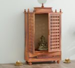 MARWAR ART Sheesham Wood Pooja Mandir with Cabinet (15x32x46in)