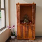 MARWAR ART Sheesham Wood Pooja Mandir with Cabinet (32x15x60cm)
