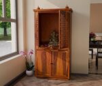 MARWAR ART Sheesham Wood Pooja Mandir with Cabinet (32x15x60cm) - Image 2