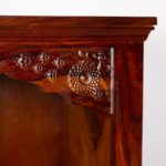 MARWAR ART Sheesham Wood Pooja Mandir with Cabinet - Honey - Image 4