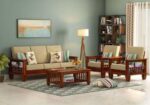 Solid Sheesham Wood 5 Seater Sofa set With Center Table