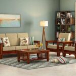 Solid Sheesham Wood 5 Seater Sofa set With Center Table