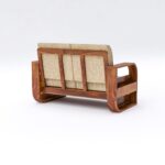 Classic Solid Sheesham Wood 5 Seater Sofa Set | Handcrafted Wooden Frame in Honey & Walnut Brown - Image 5