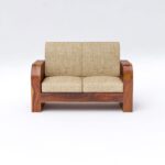 Classic Solid Sheesham Wood 5 Seater Sofa Set | Handcrafted Wooden Frame in Honey & Walnut Brown - Image 4