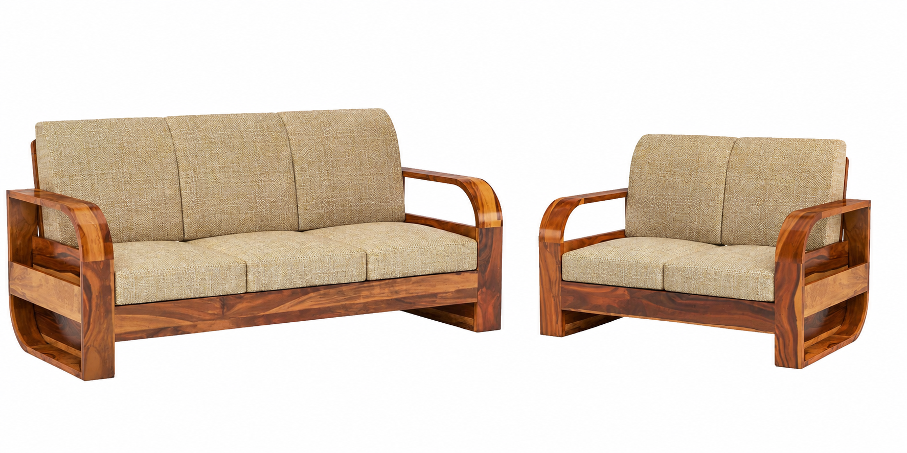 ChatGPT Image Sep 11, 2026, 11_13_55 AM Classic Solid Sheesham Wood 5 Seater Sofa Set | Handcrafted Wooden Frame in Honey & Walnut Brown - Image 1