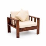 Solid Sheesham Wood 5 Seater Sofa Set with Coffee Table | Wooden 5 Seater Sofa for Living Room - Image 6