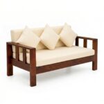 Solid Sheesham Wood 5 Seater Sofa Set with Coffee Table | Wooden 5 Seater Sofa for Living Room - Image 9