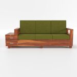 Classic Sheesham Wood 5 Seater Sofa Set with Cushioned Seating – Honey Walnut - Image 3