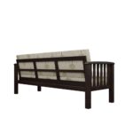Solid Sheesham Wood 3+1+1 Sofa Set – Elegant Wooden Frame - Image 2