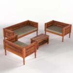 Sheesham Wooden 5 Seater Sofa Set for Living Room - Image 6