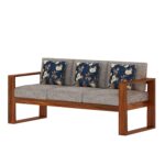 Solid Sheesham Wooden 5 Seater Sofa Set – Elegant Wooden Frame - Image 2