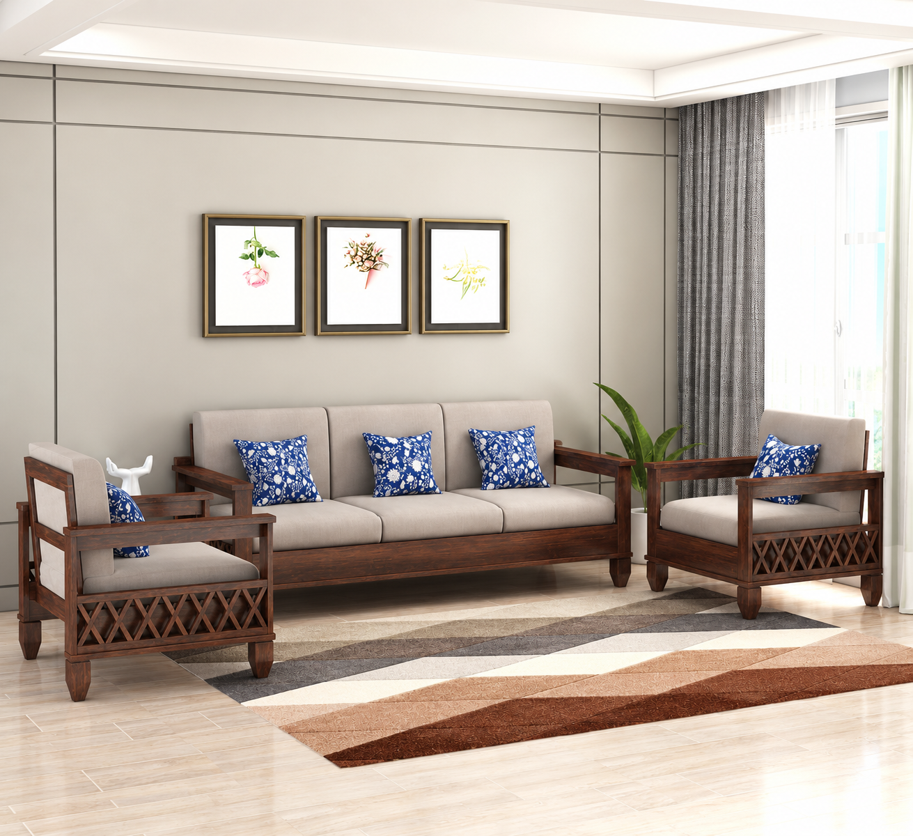 ChatGPT Image Sep 12, 2026, 10_47_55 AM Solid Wood 5 Seater Sofa Set โ Traditional Sheesham Craftsmanship & Modern Comfort - Image 1