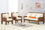 Handcrafted Solid Sheesham Wood 5 Seater Sofa Set for Home