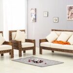 Handcrafted Solid Sheesham Wood 5 Seater Sofa Set for Home