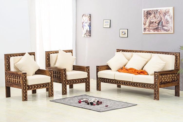 51Khik-1oiL Handcrafted Solid Sheesham Wood 5 Seater Sofa Set for Home - Image 1