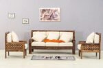 Handcrafted Solid Sheesham Wood 5 Seater Sofa Set for Home - Image 3