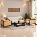 Premium Sheesham Wood 5 Seater Living Room Sofa Set – Walnut - Image 5